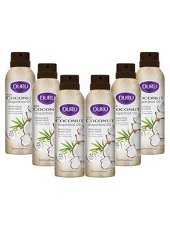 Duru Duru Coconut Oil Moisturizing Spray Body Lotion Pack of 6  Spray Moisturizer for Body Coconut Oil Lotion for Dry Skin Repair 48 Hour After Sun Moisturizer Coconut Oil Spray for Skin Body 