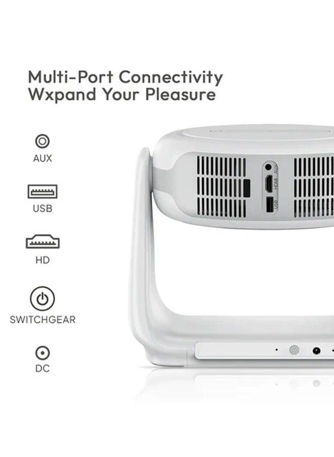 Smartbarry - Smartbarry HT9 Portable Outdoor 4K LCD Projector with Wireless Connectivity Built-in Android System Bluetooth Speaker HDMI Input USB Playback Keystone Correction Ideal for Home Theater Outdoor Movies and Presentations - Image 1