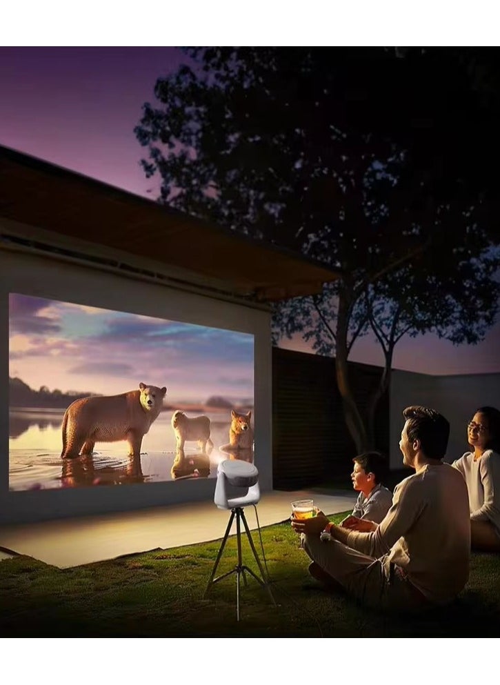 Smartbarry - Smartbarry HT9 Portable Outdoor 4K LCD Projector with Wireless Connectivity Built-in Android System Bluetooth Speaker HDMI Input USB Playback Keystone Correction Ideal for Home Theater Outdoor Movies and Presentations - Image 1