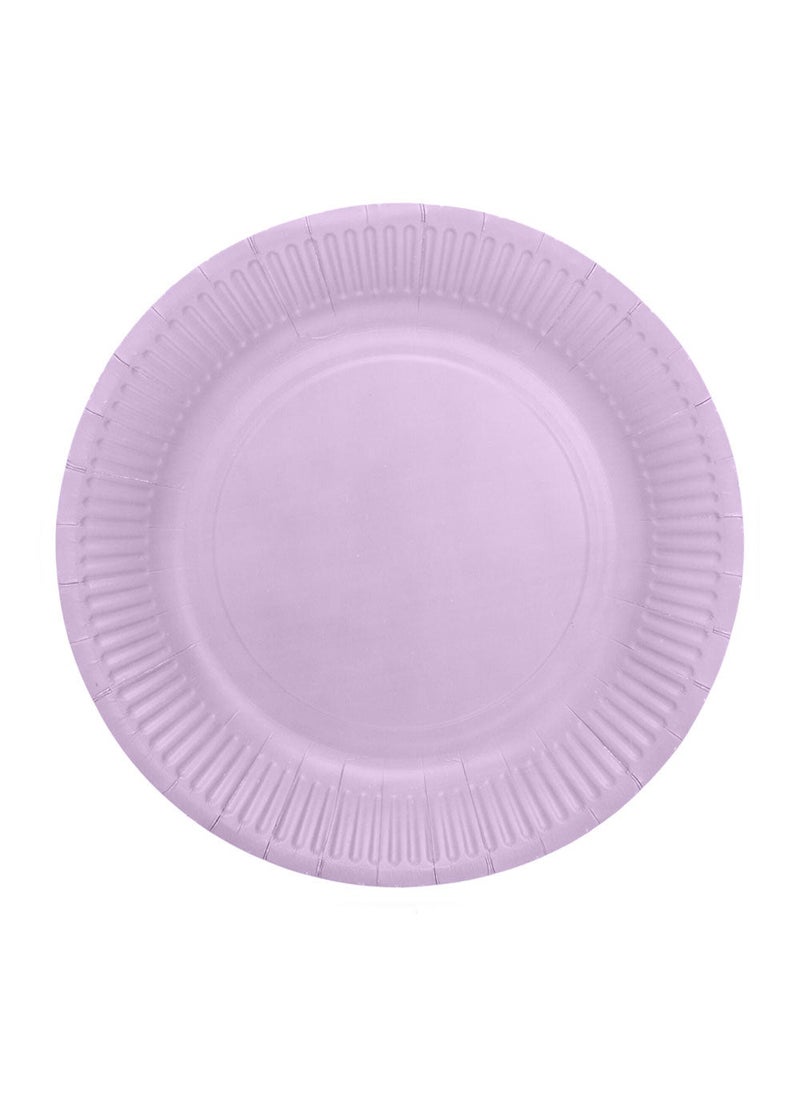 Disposable Paper Plates Lavender 18cm 20-Pack