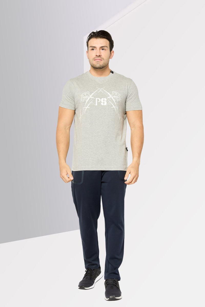 PHILIPP PLEIN تي شيرت رياضي للرجال من بلاين سبورت بأكمام قصيرة، خارجي، رمادي - Image 2