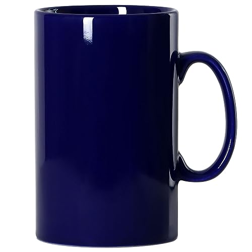 Smilatte 28 OZ Extra Large Ceramic Coffee Mug, M018 Classic Porcelain Boss Super Big Tea Cup with Handle for Office and Home, Blue - Image 1