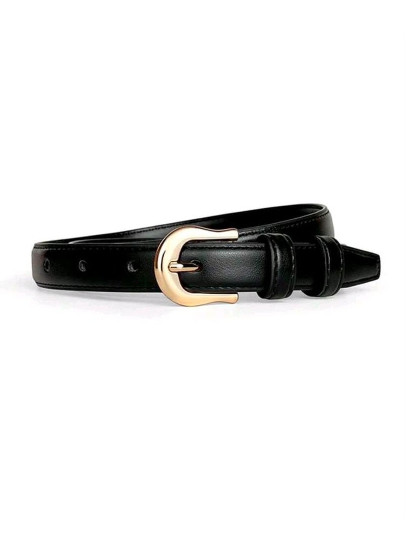 شي إن SHEIN-3pcs Simple & Versatile Waist Belt, Simple Buckle Casual Women Jeans - Image 5
