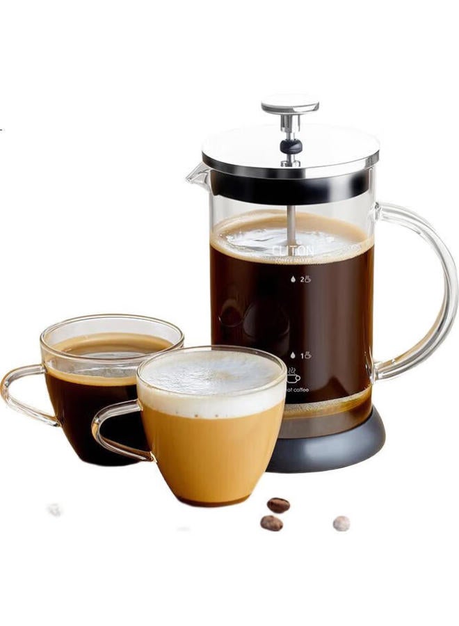 Cliton Glass French Press Coffee Maker Home Coffee Machine Coffee Filter Cup French Press Pot - Image 2