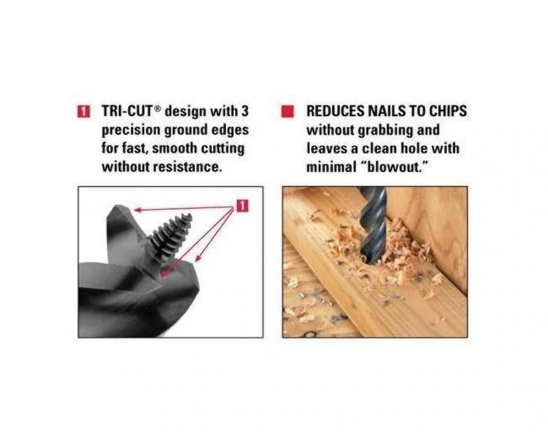 WoodOwl 03817 Tri-Cut 1-1/4-Inch by 18-Inch Nail Chipper Auger Bit - Image 2