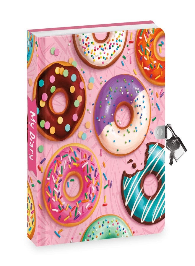 Peaceable Kingdom Donut Diary 6.25" Lock and Key, Lined Page Diary for Kids - Image 1