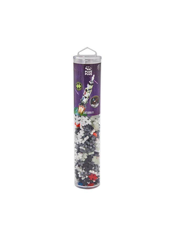 Plus-Plus Mini Ingenious Construction Toy, Tube Saturn V Rocket, Building Blocks Set, 240 Pieces, Multi-Coloured  - Image 2