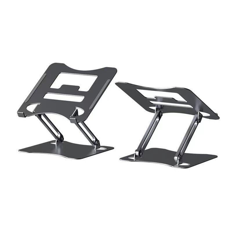 Adjustable Laptop Stand: 360° Double-Shaft Adjustable Carbon Steel Stand - 5-36cm Height Adjustment Portable Folding Stand for Home Office Desktop Organization - Image 2