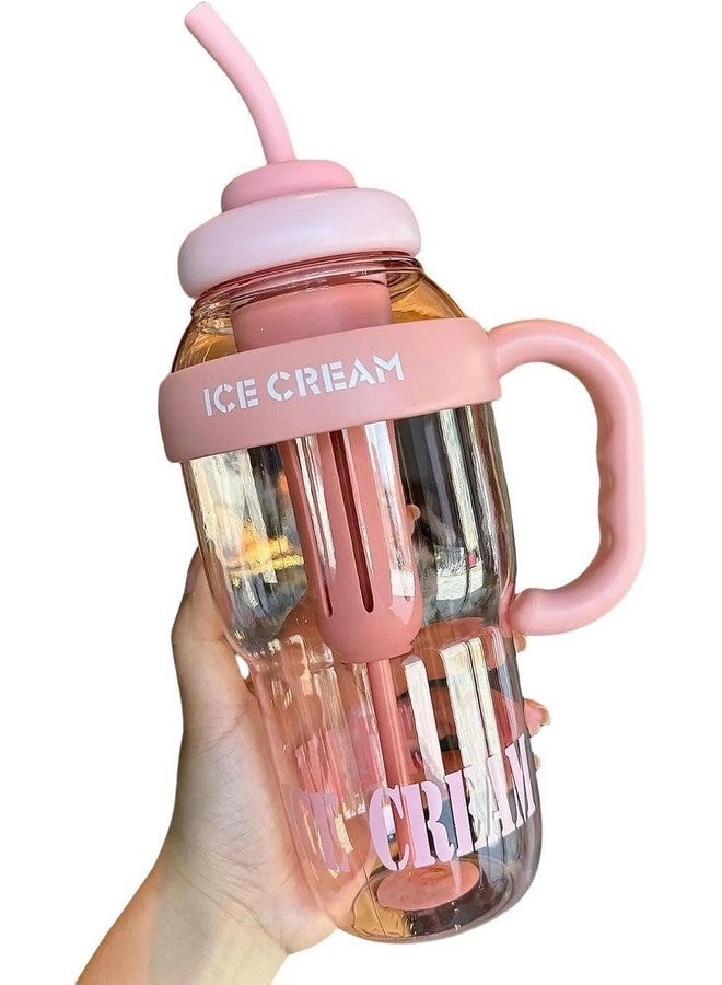 VIYOT VIYOT Water Bottle Tumbler, 1300ml Sports Shaker with Straw and Handle, Insulated Transparent Cup - Image 1