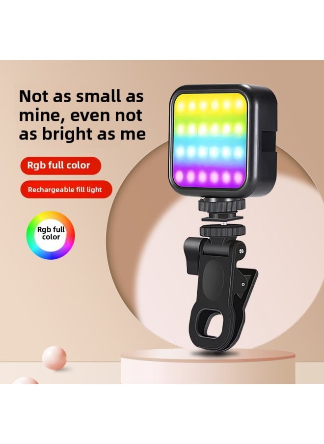 Generic - Direct Mobile Phone Live Photography Photo Fill Light Portable Beauty Three Color Full Color RGB Atmosphere Pocket Light-Light Source Color:[flagship Pocket Lamp] (Upgrade RGB Colorful Charging) - Image 1