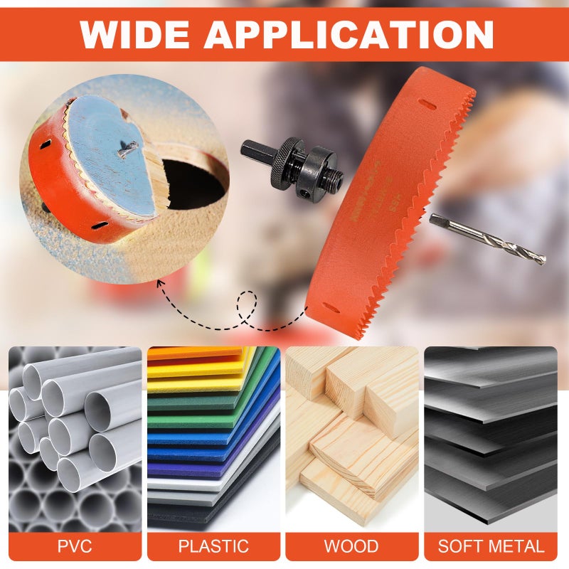 Storystore 6 1/4 Hole Saw for Recessed Lights Can Lights, 6.25 Inch Hole Cutter with Dust Bowl for Recessed Lighting, Hole Saw Dust Catcher with Bi-Metal Wood Drywall Hole Cutter - Image 5