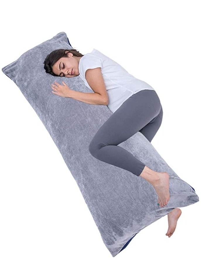 مولودي وسادة قطنية كبيرة للجسم مع غطاء قابل للإزالة. - Image 1