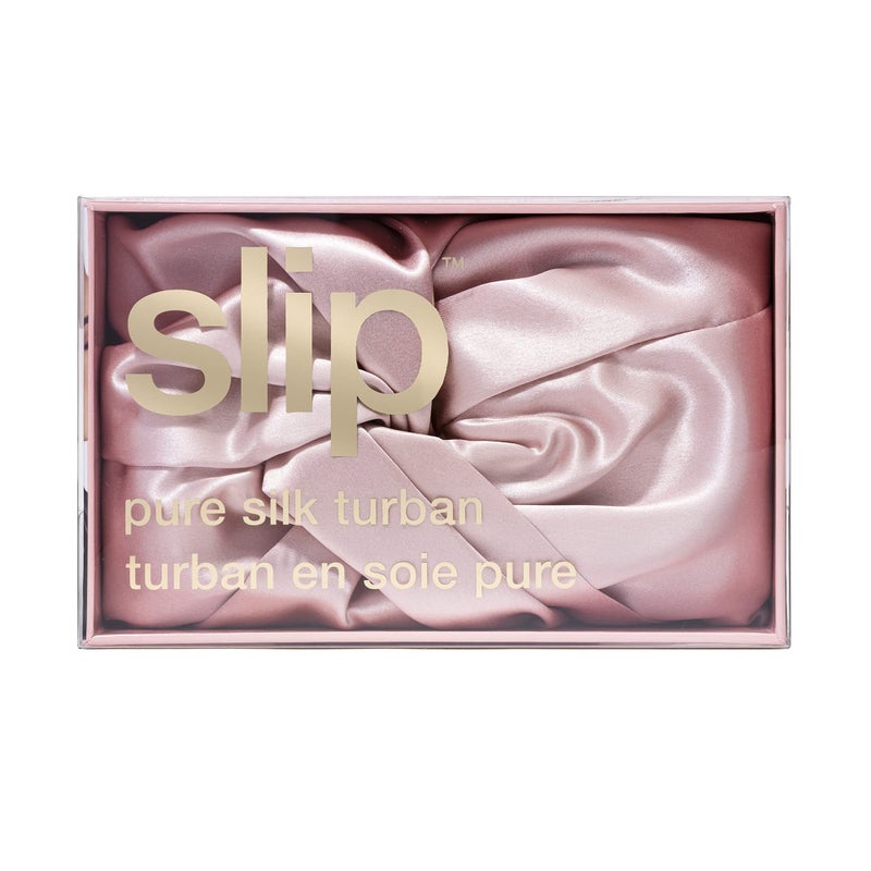 Slip Pure Silk Turban - Pink | 100% Mulberry Silk  Ultra Soft & Gentle On Hair  Prevents Breakage & Frizz | Stylish Hair Accessory For Nighttime & Travel | Adjustable Fit  Luxurious Comfort - Image 4
