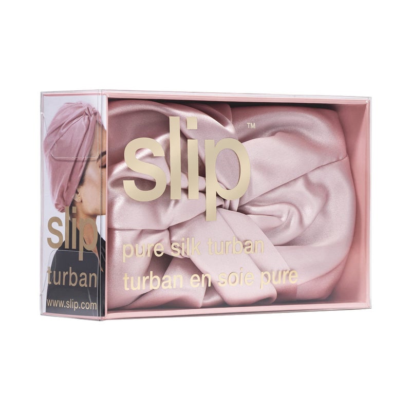 Slip Pure Silk Turban - Pink | 100% Mulberry Silk  Ultra Soft & Gentle On Hair  Prevents Breakage & Frizz | Stylish Hair Accessory For Nighttime & Travel | Adjustable Fit  Luxurious Comfort - Image 5