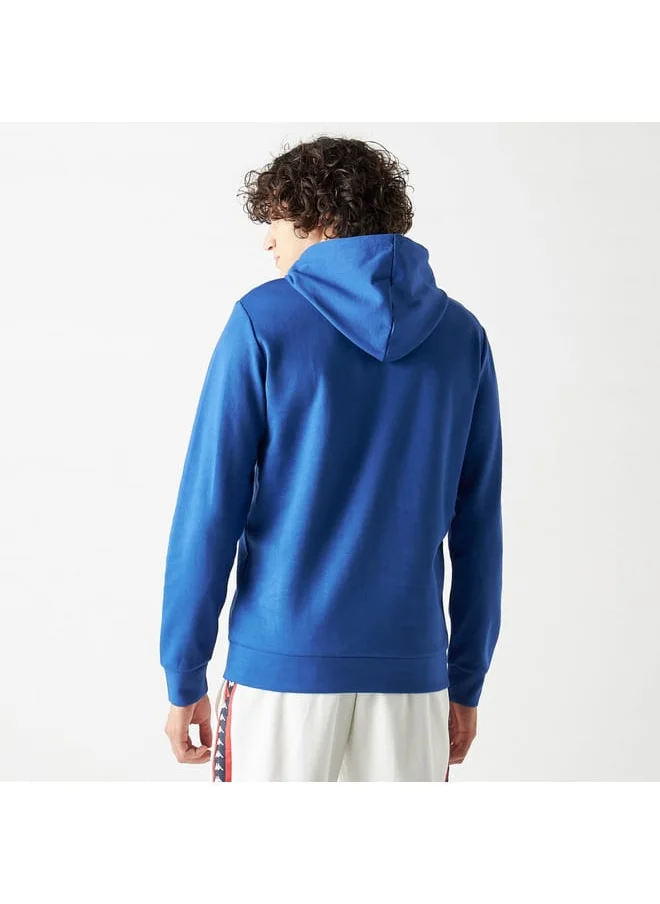 Kappa Kappa Logo Print Hoodie with Kangaroo Pocket