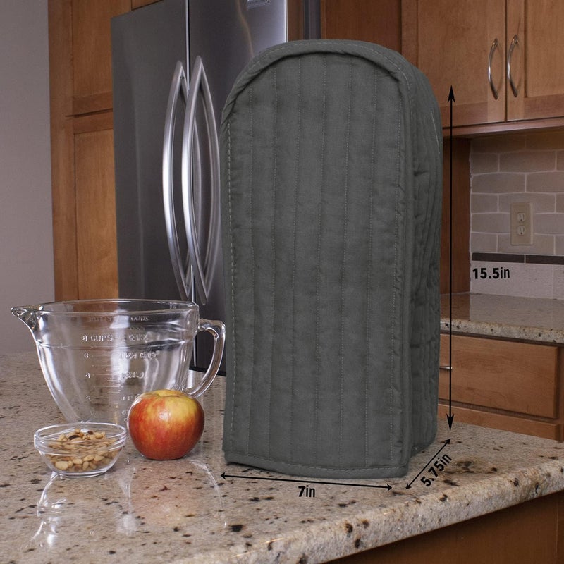 Ritz Polyester / Cotton Quilted Blender Appliance Cover, Dust and Fingerprint Protection, Machine Washable, Graphite Grey - Image 4