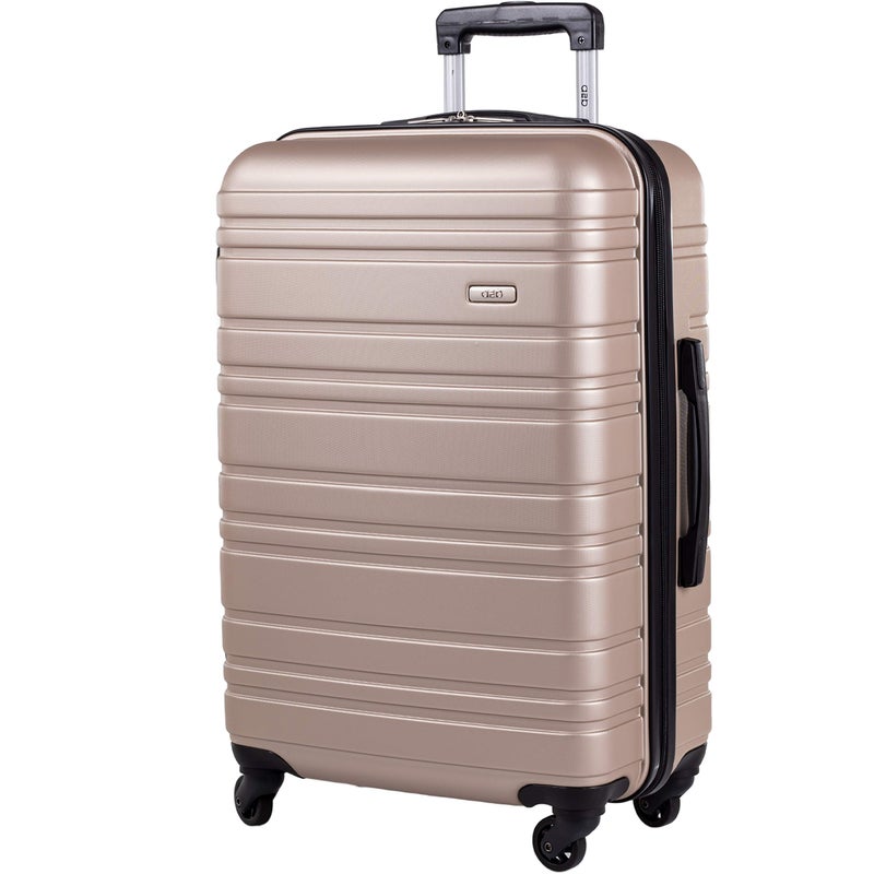 A2B ABS Hard Shell 26 Inch Suitcase - Travel Luggage by with 4 Spinner Wheels | Telescopic Drag Handle | Hard Sided Suitcases Weighing 3.4kg Cap 62L Height 66cm (Champagne, Medium) - Image 1