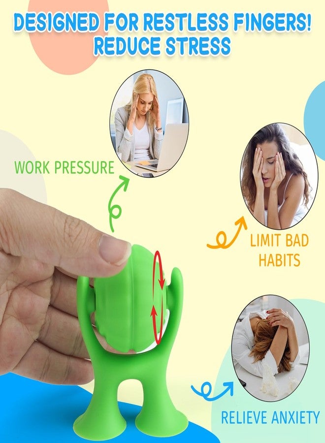 oyeftp 2 Pcs Sensory Suction Cup Spinner Toys, Textured Suction Cup Toys for Autism, Quiet High Chair Toy for Calming, Sensory Spinner Toy for Classroom, Calm Down Supplies for Teen, St. Patrick's Day Gifts - Image 4