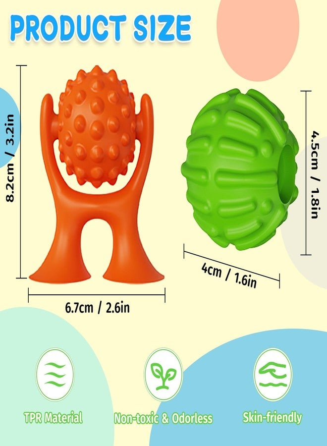 oyeftp 2 Pcs Sensory Suction Cup Spinner Toys, Textured Suction Cup Toys for Autism, Quiet High Chair Toy for Calming, Sensory Spinner Toy for Classroom, Calm Down Supplies for Teen, St. Patrick's Day Gifts - Image 2