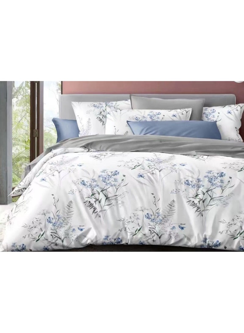 AL RAID 6-Piece King Size, Hotel Luxury Feel, Wrinkle & Fade Resistant 1xDuvet Cover 220x240cm, 1xFitted Sheet 200x200+30cm, 4xPillow Case 50x75cm