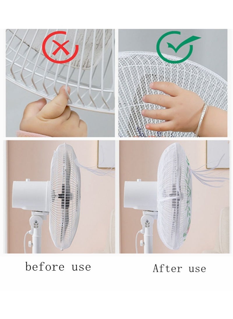 Cool Baby COOLBABY Children's Anti-pinch Fan Protective Cover-Cartoon Fan Cover Safety Cover-Household Floor Type Electric Fan Protective Cover Washable Fan Mesh Cover  - Image 2