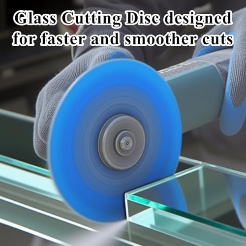 Lamoutor 6Pcs 4 Inch Glass Cutting Disc for Angle Grinder, Diamond Saw Blade, Tile Cutter Blade for Cutting Marble Glass Tile Jade Crystal（Green/Blue/Yellow/Black/Red/Orange） - Image 5