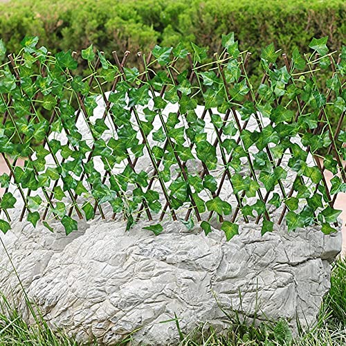 Homenique Money Plant Expanding Artificial Fence Grass Fence Artificial Wall Hedge Balcony Privacy Decorative Trellis Faux Green Grass Plant for Home Decor - Expandable to 4 x 4 Feet (Pack of 1) - Image 5
