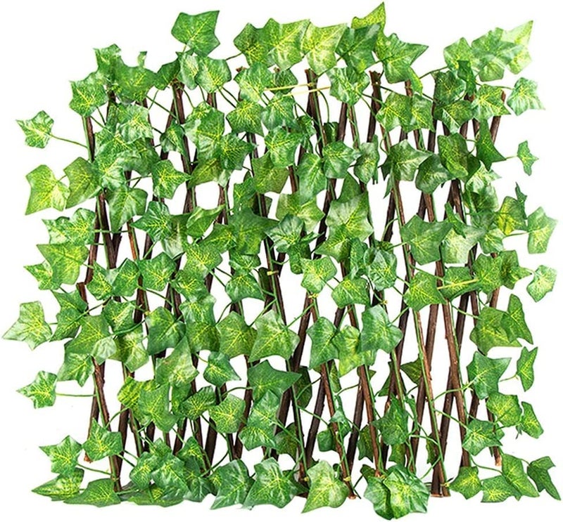 Homenique Money Plant Expanding Artificial Fence Grass Fence Artificial Wall Hedge Balcony Privacy Decorative Trellis Faux Green Grass Plant for Home Decor - Expandable to 4 x 4 Feet (Pack of 1) - Image 4
