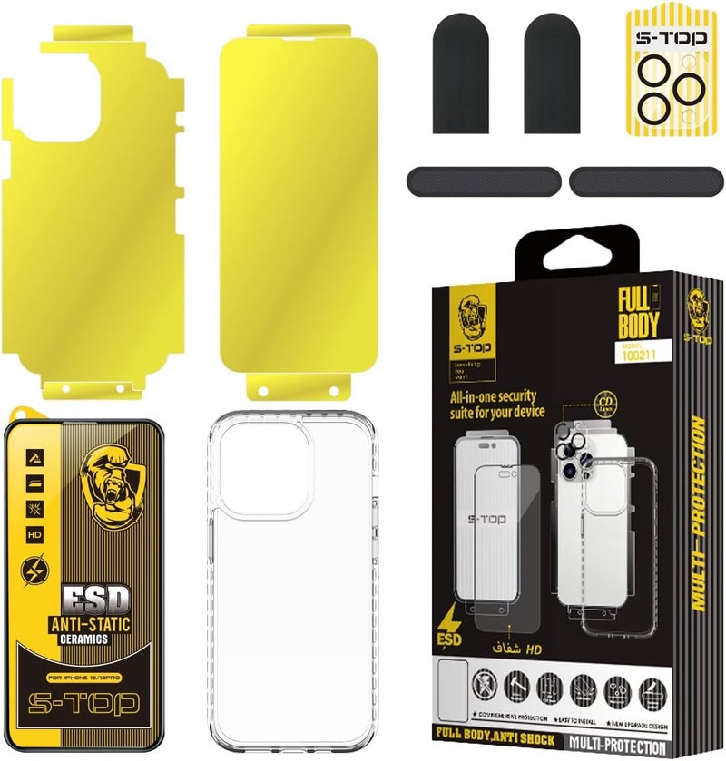 S-TOP Package 8 In 1 Compatible With Iphone 14 Pro All In One Security Suits, Full Body - Image 2