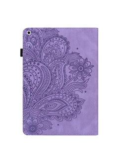 erorex Case For iPad 10.2 2021 / 2020 / 2019 Peacock Embossed Pattern TPU + PU Horizontal Flip Leather Case with Holder & Card Slots & Wallet & Sleep / Wake-up Function  - Image 3