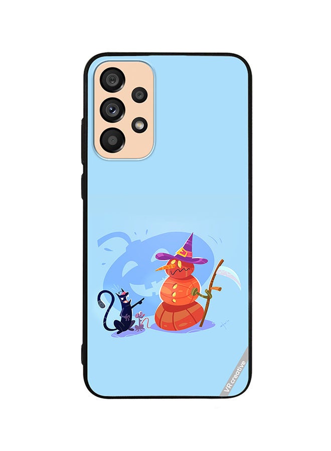 VR CREATIVE Protective Case Cover For Samsung Galaxy A53 5G Halloween Cat Design Multicolour - Image 1