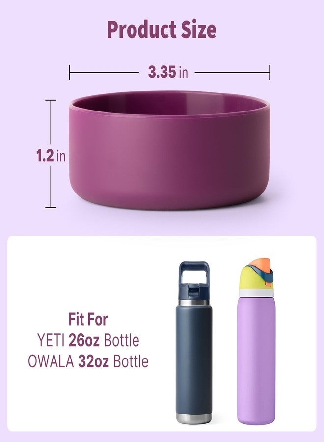 Diumepo Silicone Boot for YETI 26 oz and Owala Twist & FreeSip & Flip 36 oz Water Bottles, Silicone Sleeve Bottom for YETI 26 oz Rambler Water Bottle, Anti-Slip (Clear) - Image 2