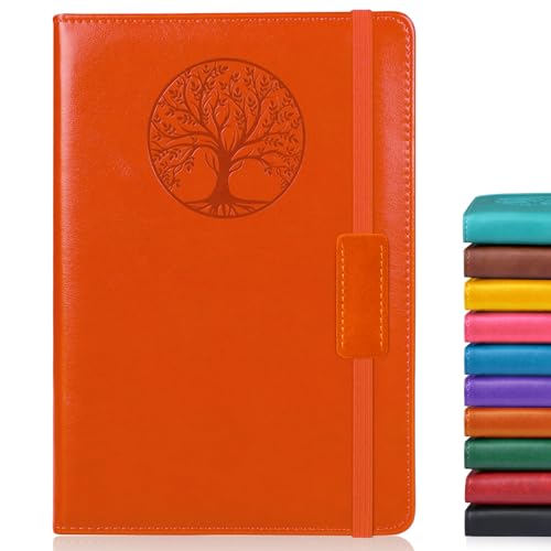 Biuwory Lined Journal Notebook for Women Men,256 Thick Pages,A5 Hardcover Vintage Leather Journal for Writing,Travel,Business,Work, School,College Ruled Notebooks for Note Taking,Daily Diary 5.7"×8.3" - Image 1