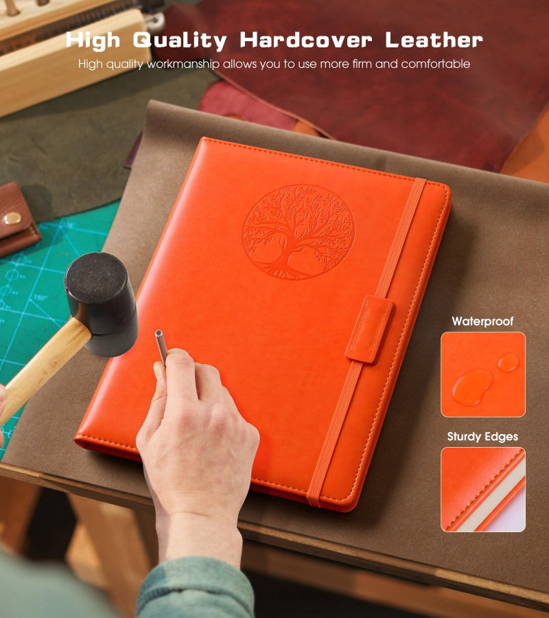 Biuwory Lined Journal Notebook for Women Men,256 Thick Pages,A5 Hardcover Vintage Leather Journal for Writing,Travel,Business,Work, School,College Ruled Notebooks for Note Taking,Daily Diary 5.7"×8.3" - Image 3