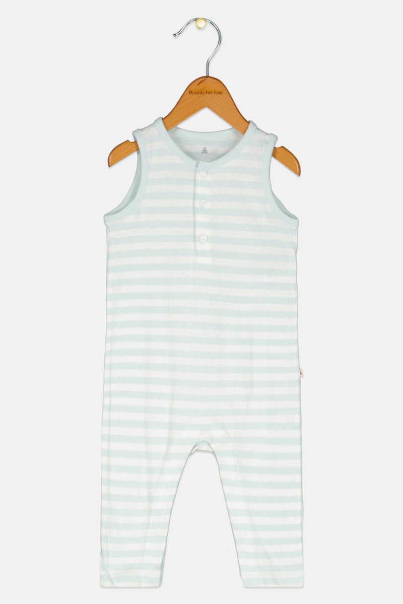 GAP Toddlers Boy Stipe Long Sleeve Rampers, Multicolor  - Image 1