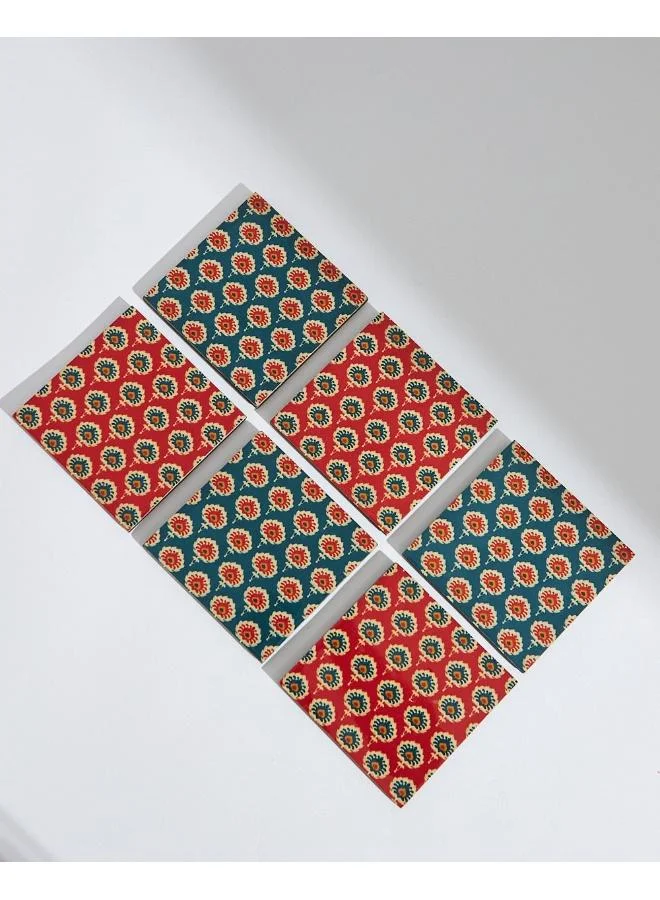 Chumbak Blooming Buds Coaster, Set of 6