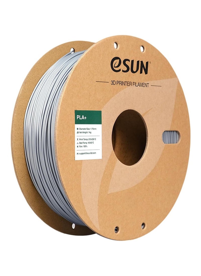 eSUN Esun Pla+ 1.75mm Silver 3D Printer Filament Crack Resistant Smooth Finish 1kg Spool  - Image 1