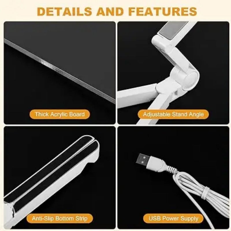 Snoogg Adjustable Multi-Use Stand – Anti-Slip & Device-Safe Holder for Tablets (iPad, Galaxy, Kindle), LED Signs, Photos, and Displays, Portable & Foldable - Image 2