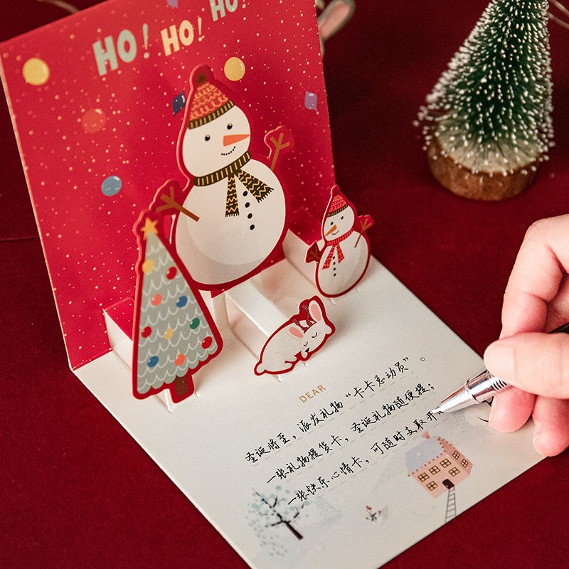 Christmas Greeting Card New Sparkling Christmas Tree Holiday Send Friends Blessing Message Three-Dimensional Exquisite Card - Image 4