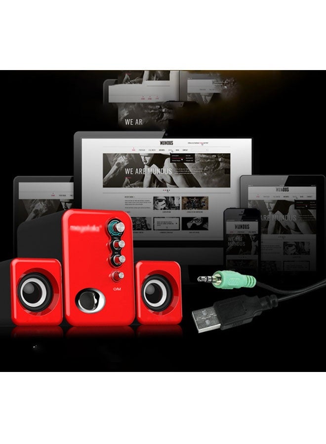 نيوترل مضخم صوت بلوتوث منزلي، نظام مكبرات صوت للكمبيوتر، صوت عالي الجودة مع حجم صوت قوي، إضاءة محيطة مبهرة. يتميز بوجود وضعي اتصال بلوتوث وسلكي، وهو مثالي للألعاب والسينما المنزلية والتجمعات المسائية والمزيد (أحمر). - Image 3