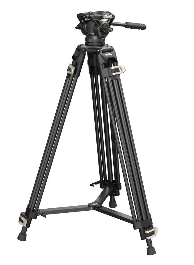 SMALLRIG - SmallRig 3751 AD-01 Heavy-Duty Fluid Head Tripod with 360 Degree Fluid Head and Quick Release Plate for DSLR, Camcorder, Cameras - Image 1