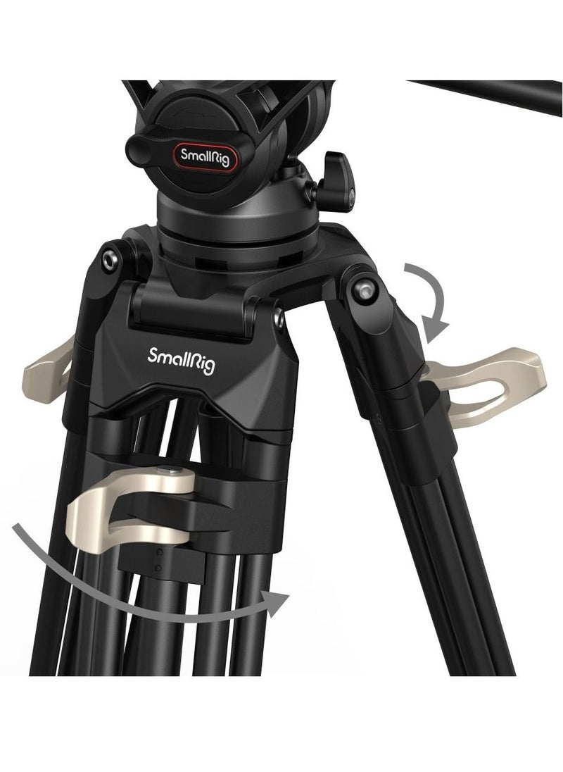 SMALLRIG - SmallRig 3751 AD-01 Heavy-Duty Fluid Head Tripod with 360 Degree Fluid Head and Quick Release Plate for DSLR, Camcorder, Cameras - Image 1
