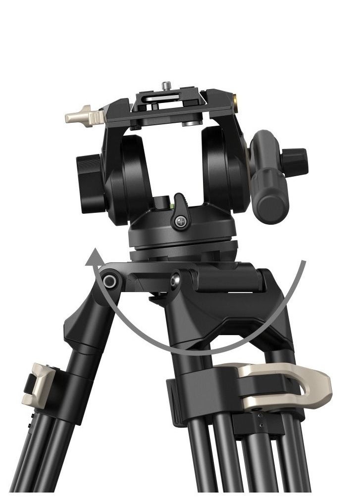 SMALLRIG - SmallRig 3751 AD-01 Heavy-Duty Fluid Head Tripod with 360 Degree Fluid Head and Quick Release Plate for DSLR, Camcorder, Cameras - Image 1