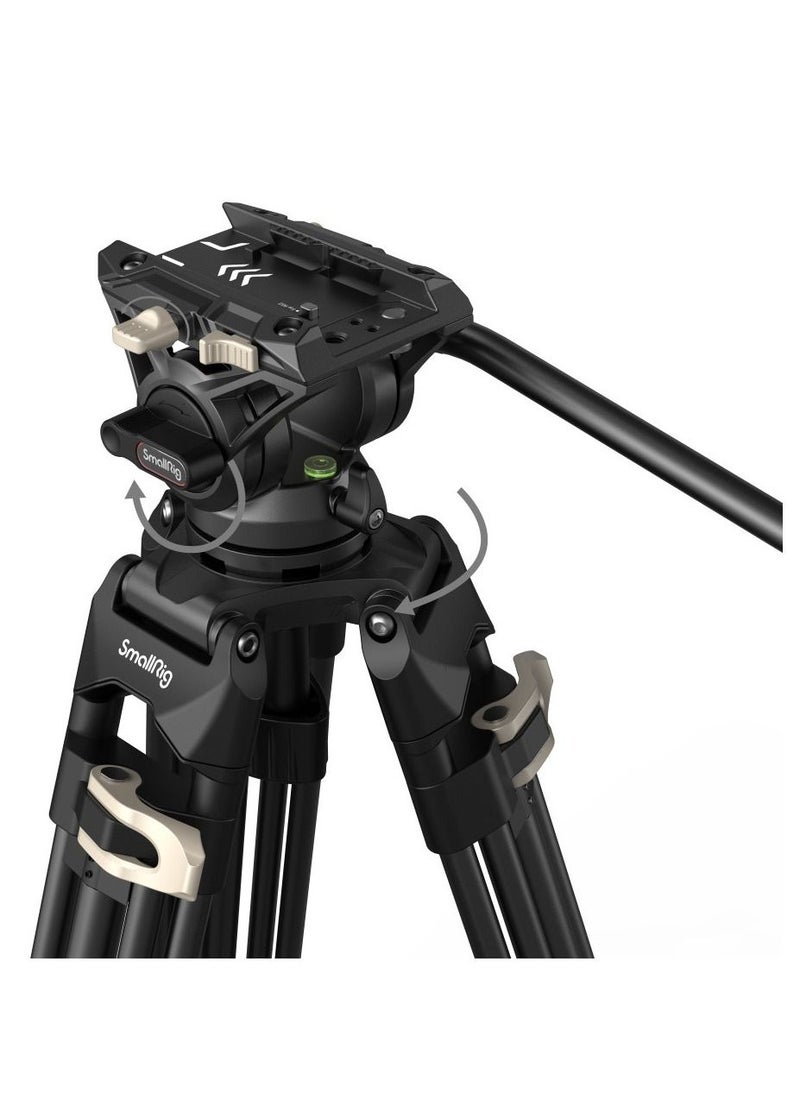 SMALLRIG - SmallRig 3751 AD-01 Heavy-Duty Fluid Head Tripod with 360 Degree Fluid Head and Quick Release Plate for DSLR, Camcorder, Cameras - Image 1