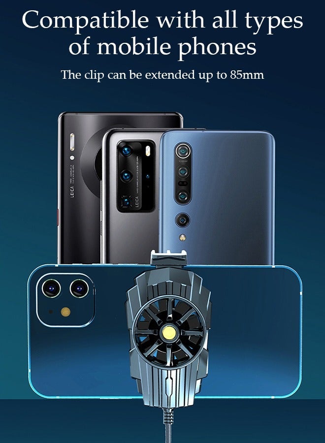 Loquat Phone Cooler for Live Streaming and Gaming, Fast Phone Cooling Fan, Cellphone Radiator for Mobile Gaming TikTok Live Stream, Fit All Types of iPhone Android Smartphones  - Image 4
