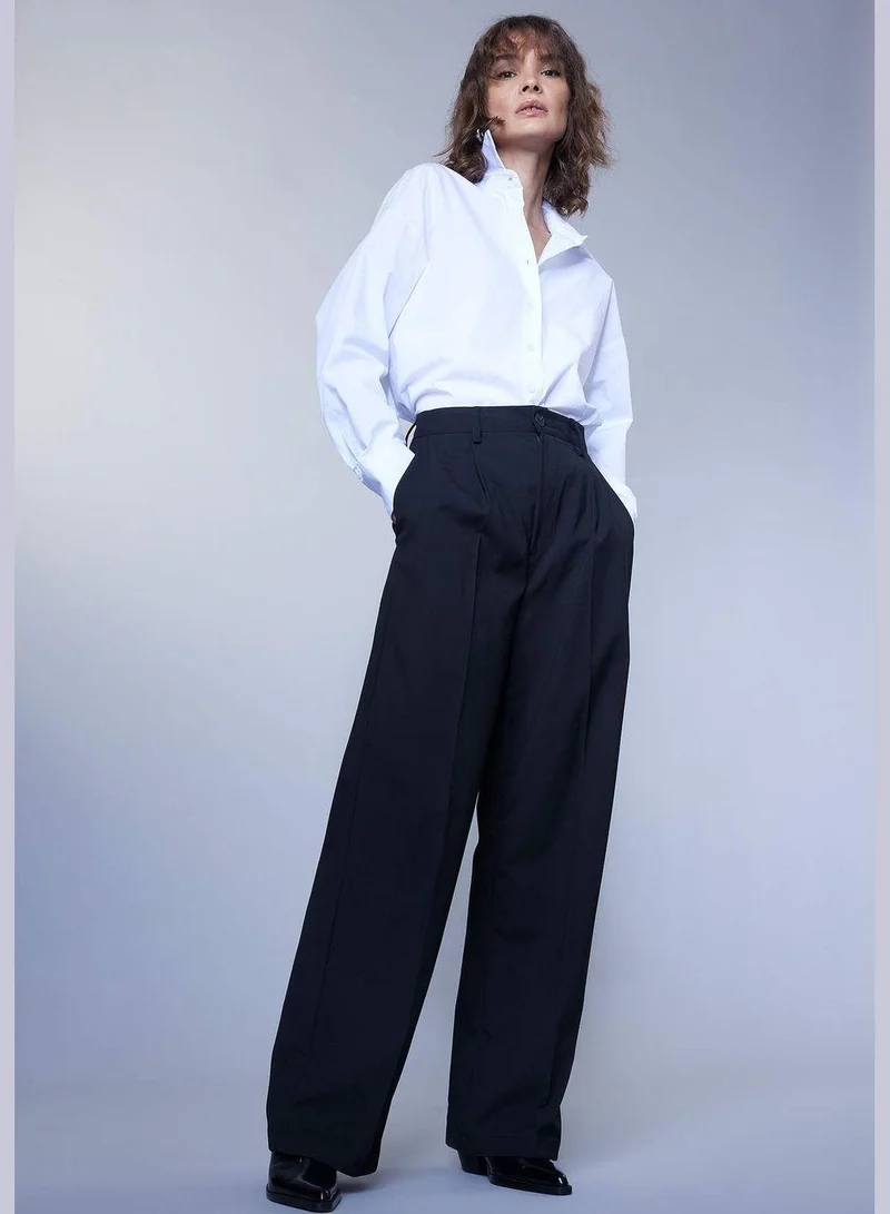 ديفاكتو Woman Wıde Leg Woven Trousers