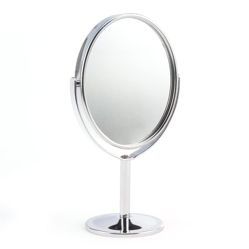 MEETDIP 360 Degree Rotating Double Sided Magnification Mirror with Stand for Makeup Shaving at Washroom Bathrrom Tabletop Vanity Mirror for Women Men 1psPlasticSilver - Image 3