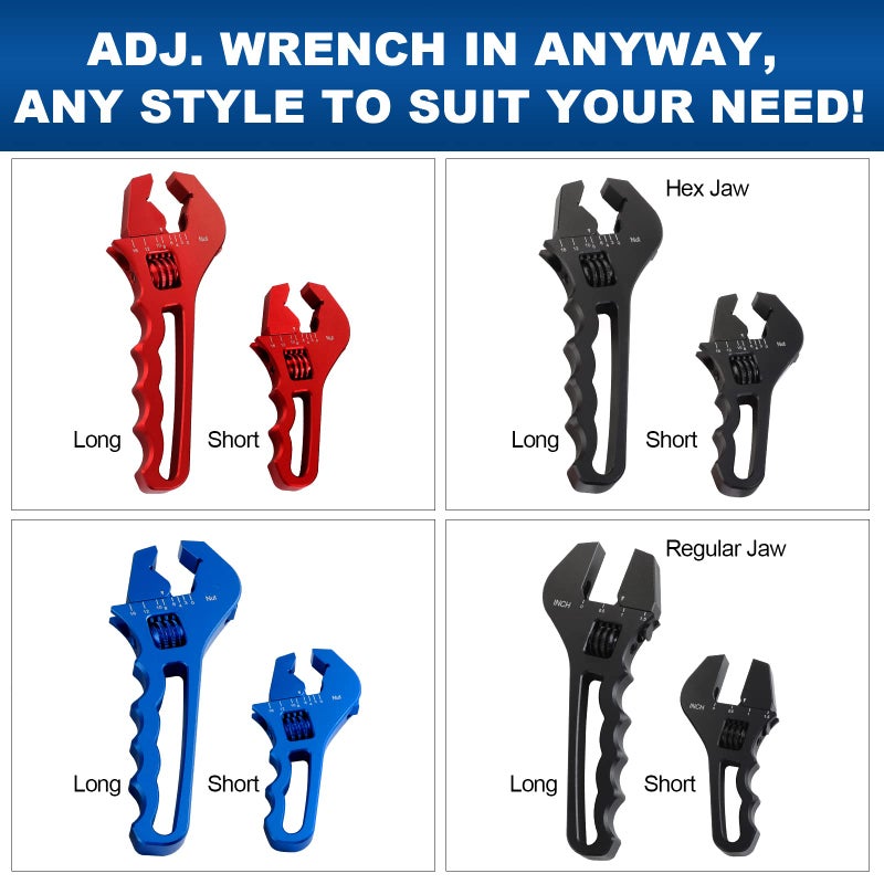 BRIFITOR AN Fittings Wrench 3AN-16AN Adjustable Aluminum Hose Fitting Wrench Small Lightweight Wrench,Black (With 4" Vise Jaws Pads) - Image 5