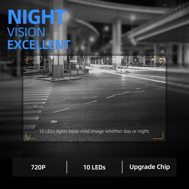 eRapta ERT01 HD Backup Camera Rear View License Plate Reverse Camera Universal for Pickup Truck Car SUV 149 Degree Perfect Angle Night Vision IP69K Level Waterproof - Image 5