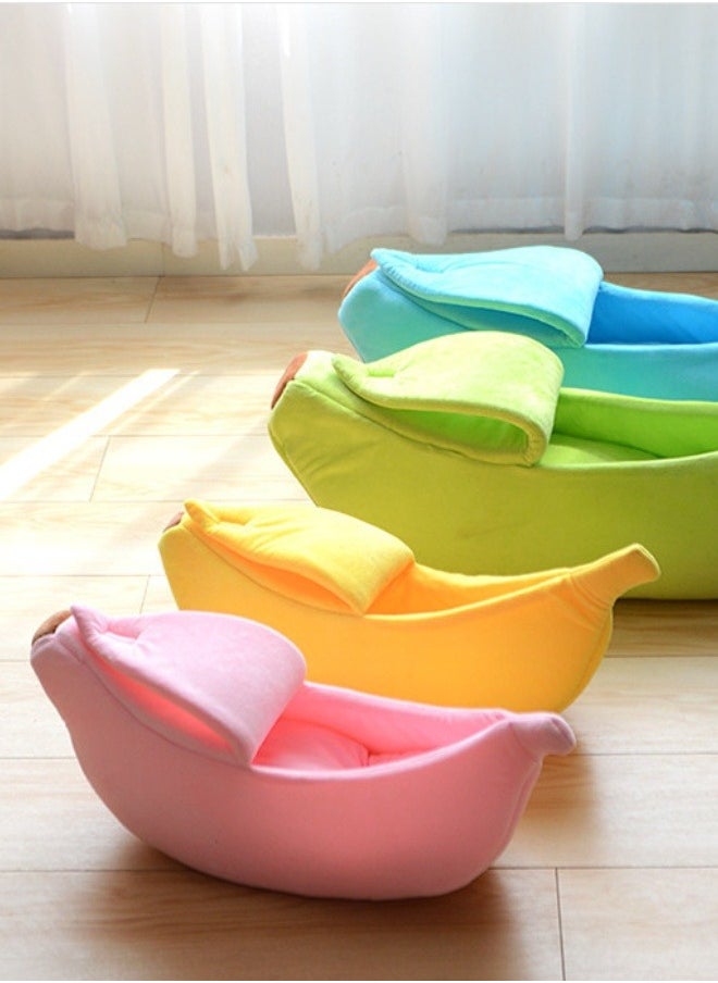 Generic - Banana Cat Bed Large Pet Bed Soft And Warm Cat Bed Universal For All Seasons Warm In Winter Washable Cute Pet Supplies Suitable For Pets Weighing 0-10 Catties - Image 1